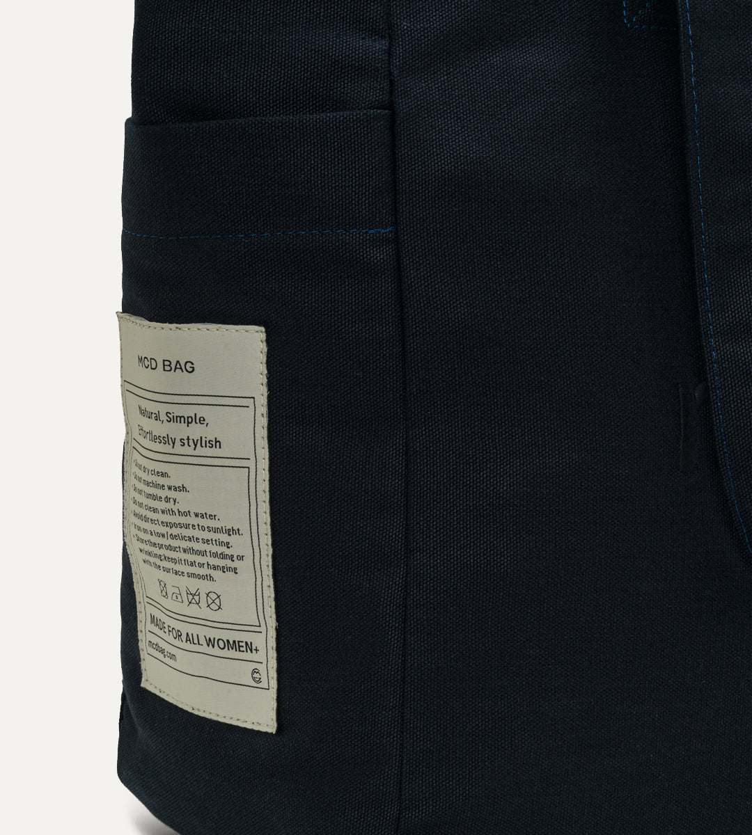 Vina Lacivert Kanvas Çanta Büyük