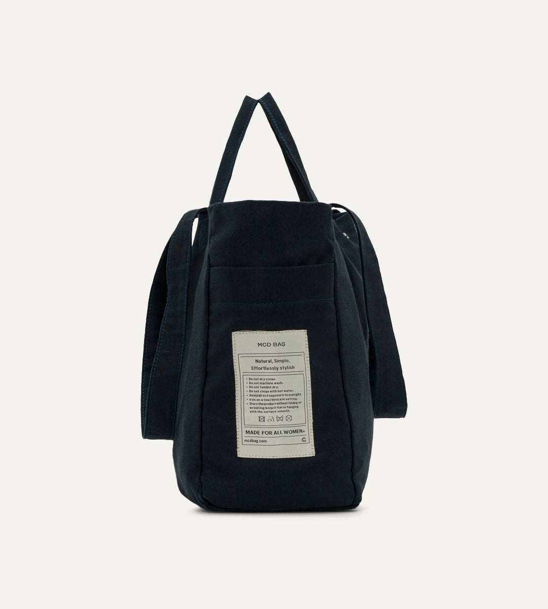 Vina Lacivert Kanvas Çanta Büyük