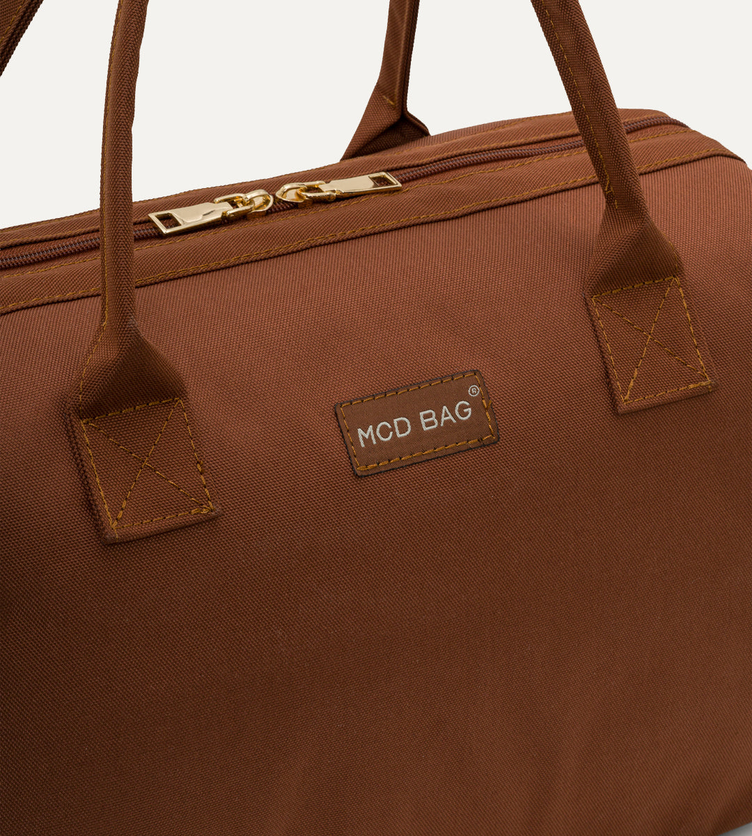 Noven Kahverengi Gold Kumaş Bebek Çantası