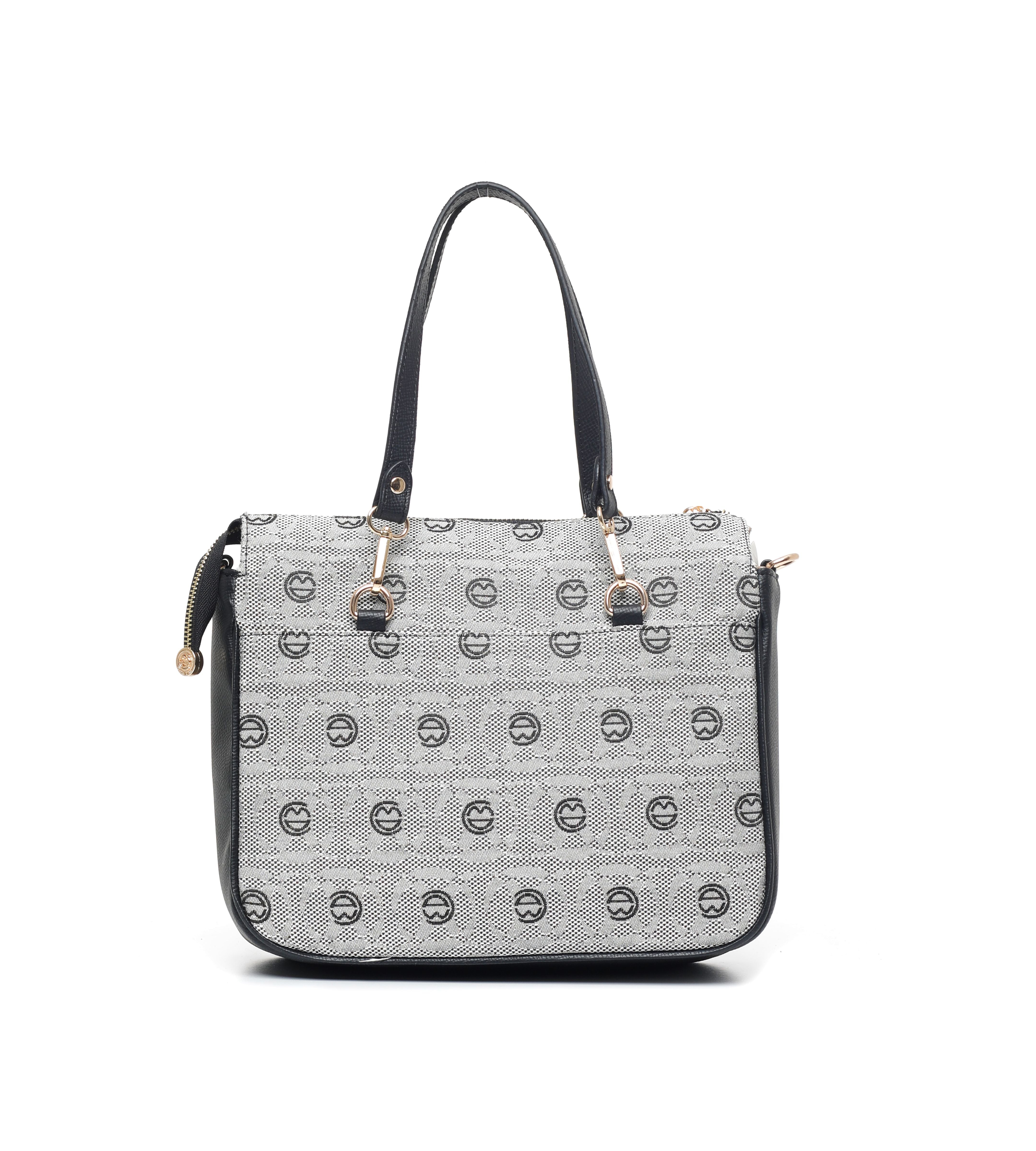 Alisa Gri Siyah Sembol Bebek Çantası