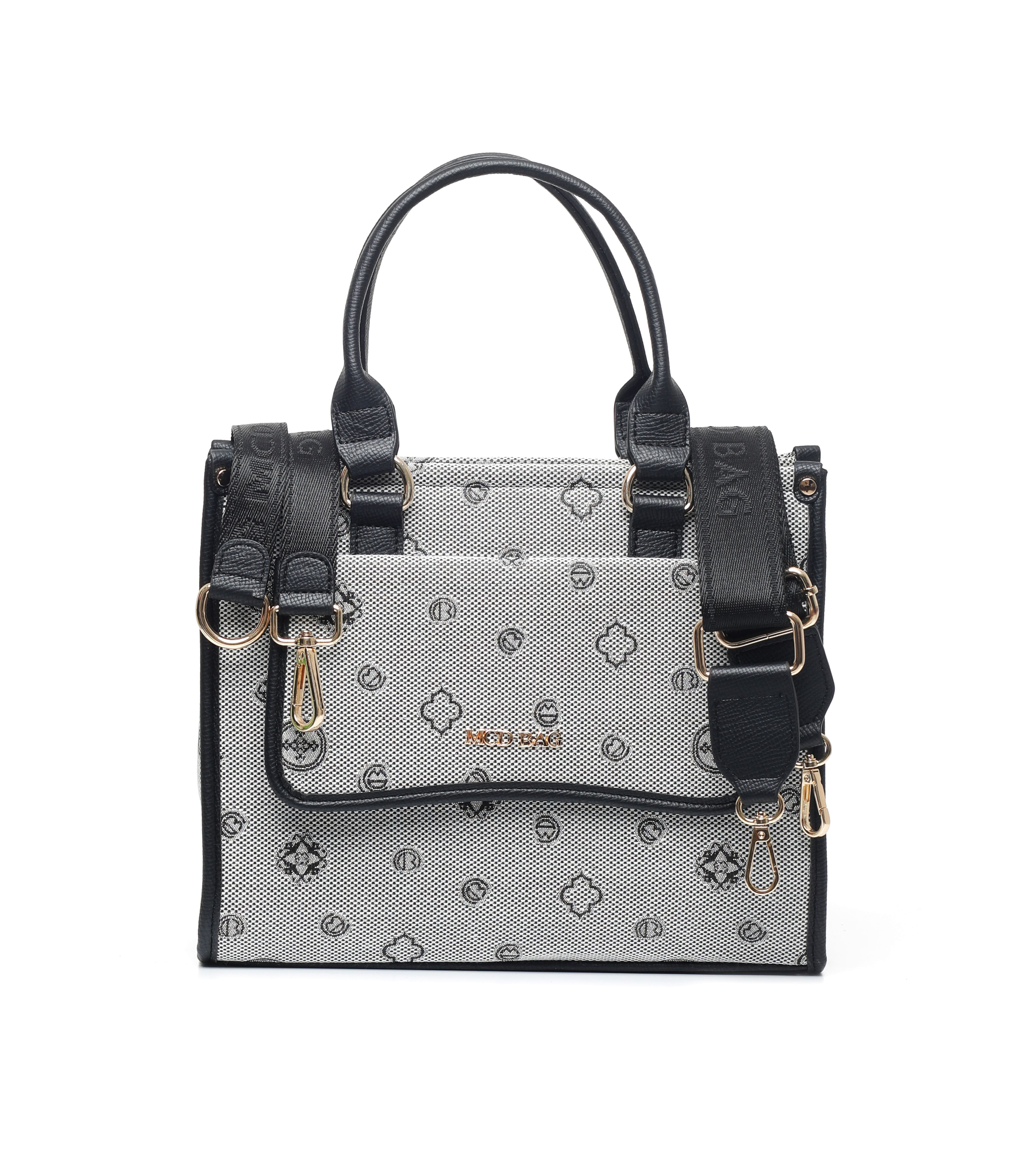 Milena Gri Siyah Motif Bebek Bakım Çantası