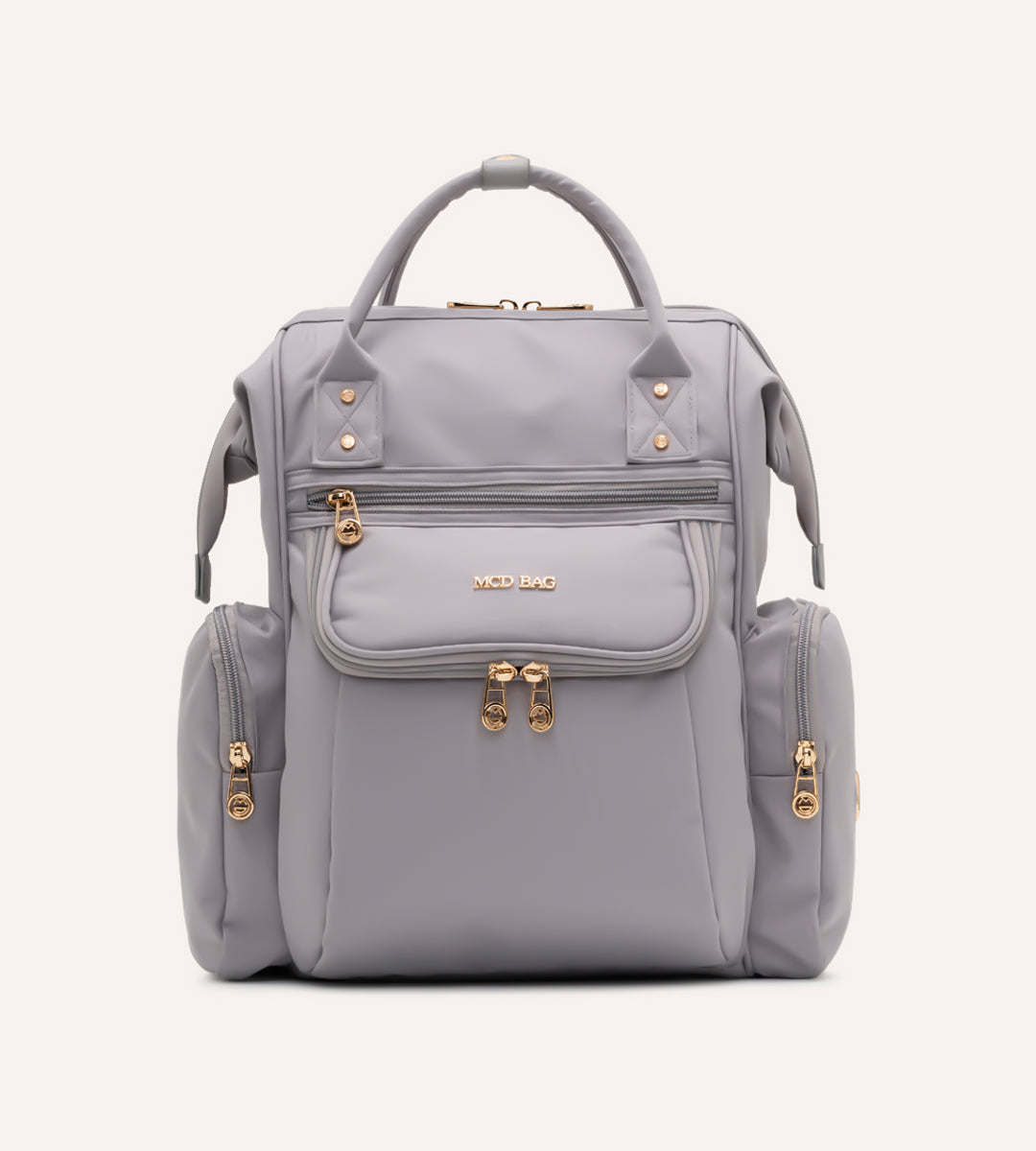 Vista Pastel Gri Gold Kumaş Bebek Çantası