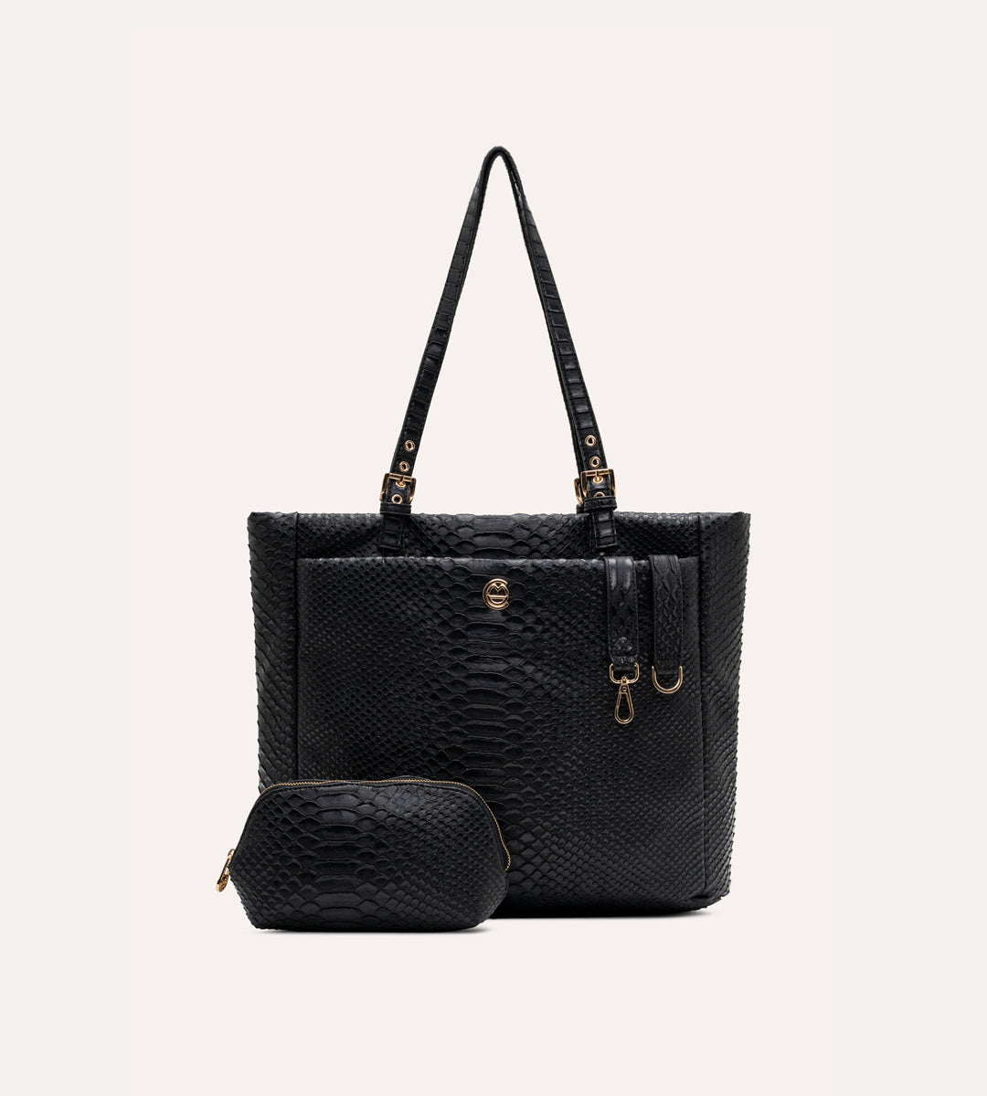 Minore Siyah Y. Deri Gold Bebek Çantası