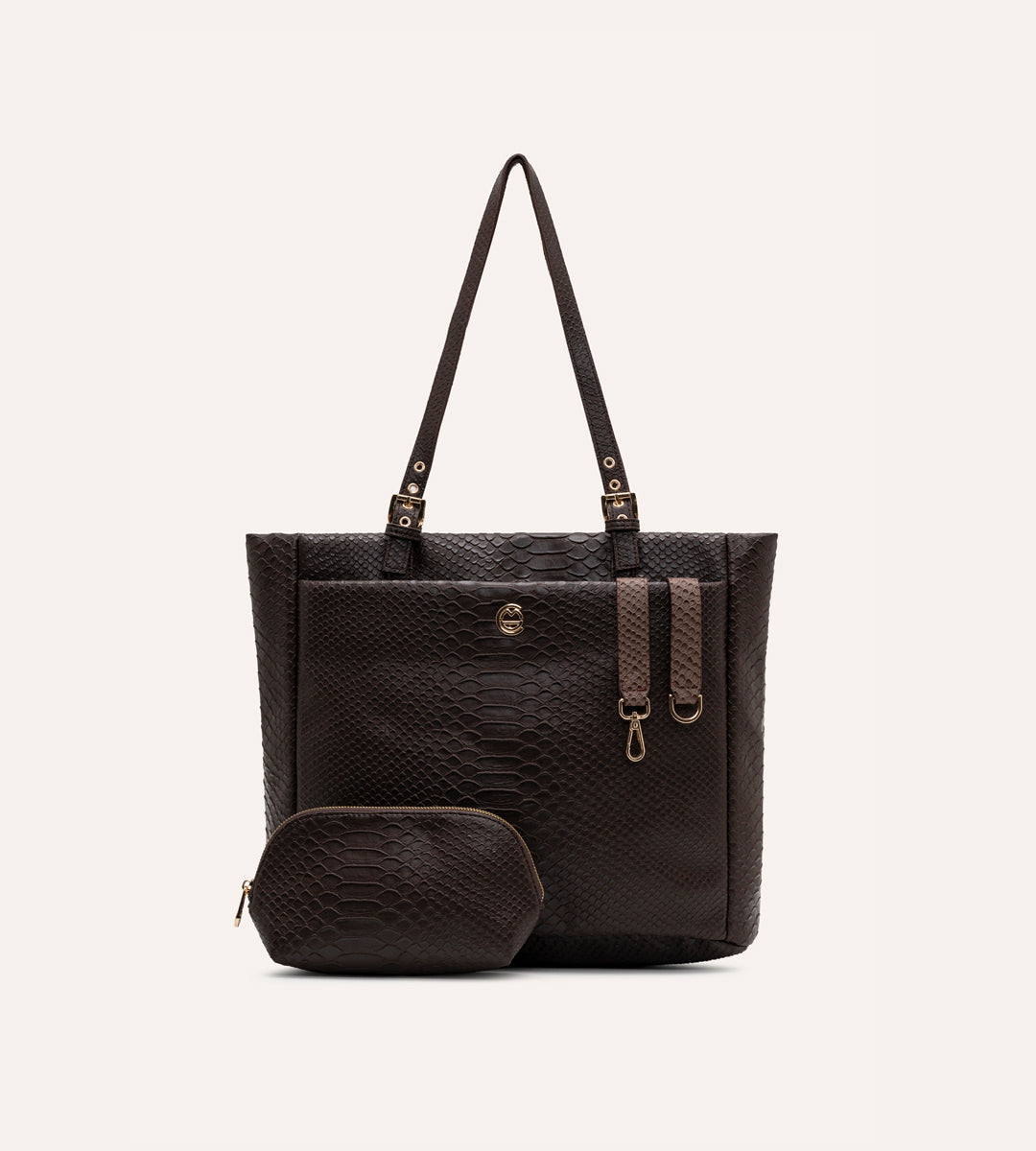 Minore Kahverengi Y. Deri Gold Bebek Çantası