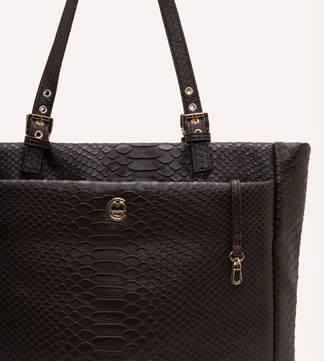 Minore Kahverengi Y. Deri Gold Bebek Çantası