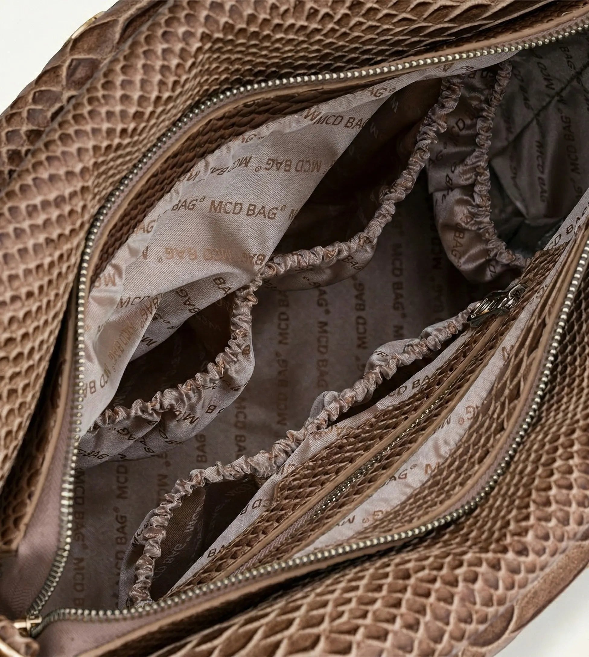 Minore Camel Y. Deri Nikel Bebek Çantası