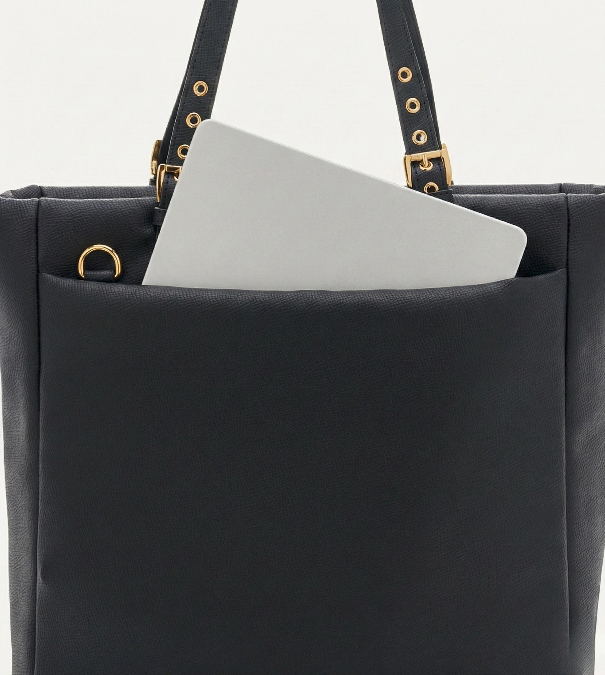 Minore Siyah E. Deri Gold Bebek Çantası