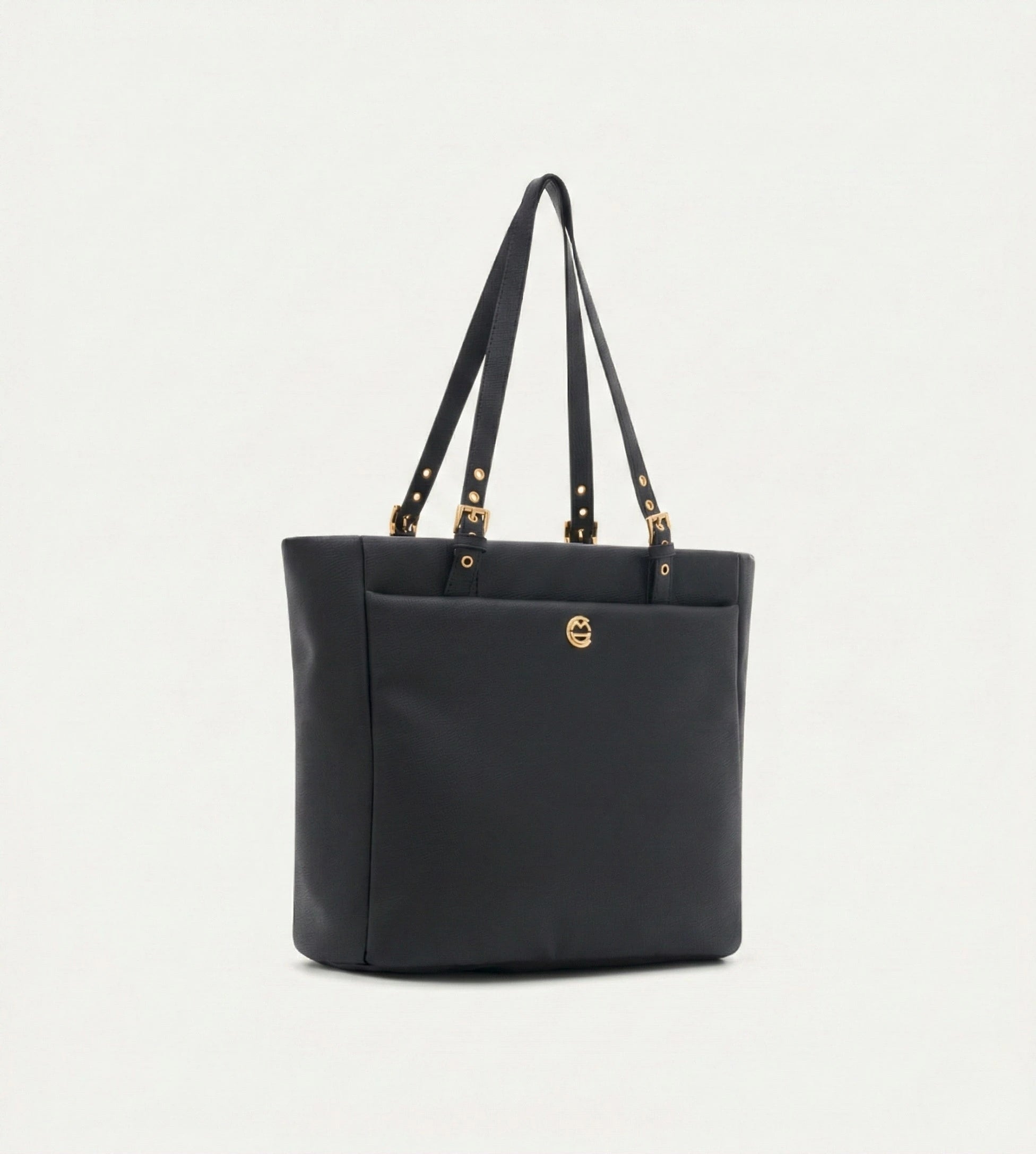 Minore Siyah E. Deri Gold Bebek Çantası