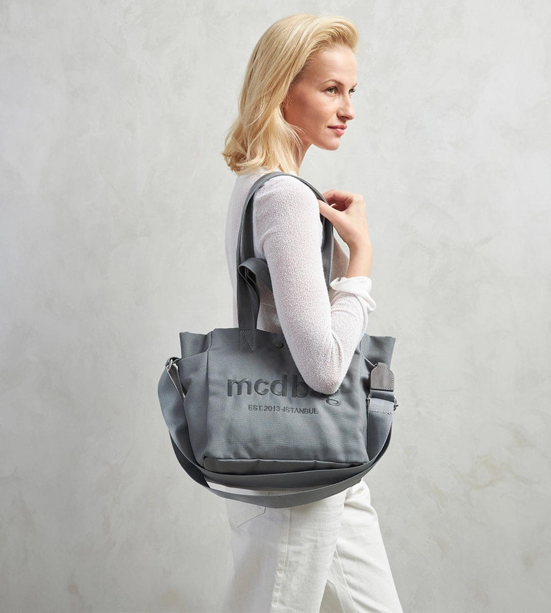 Vina Antrasit Kanvas Çanta Küçük