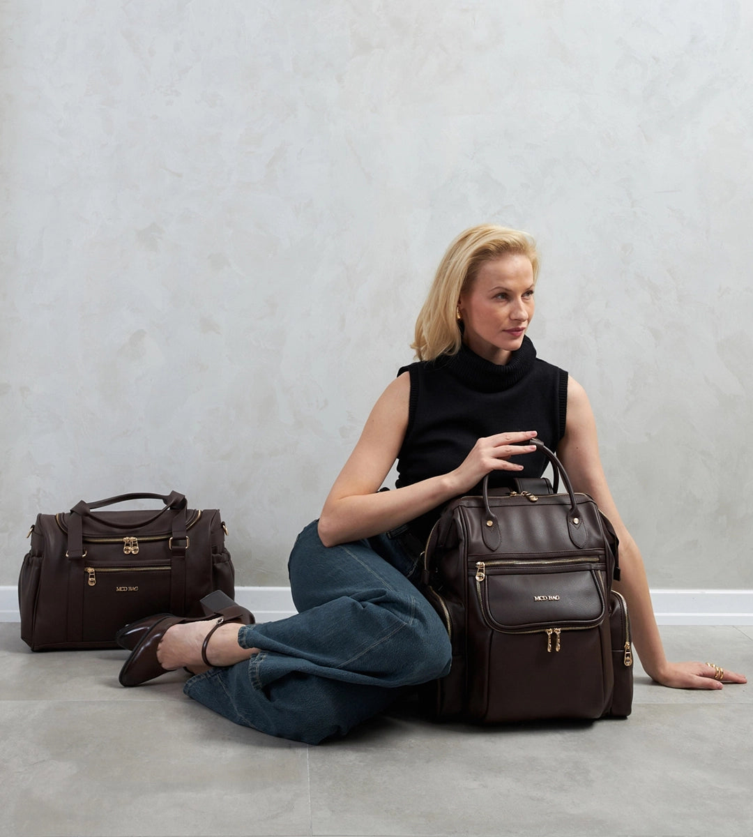 Doğum Kahverengi E. Deri Set