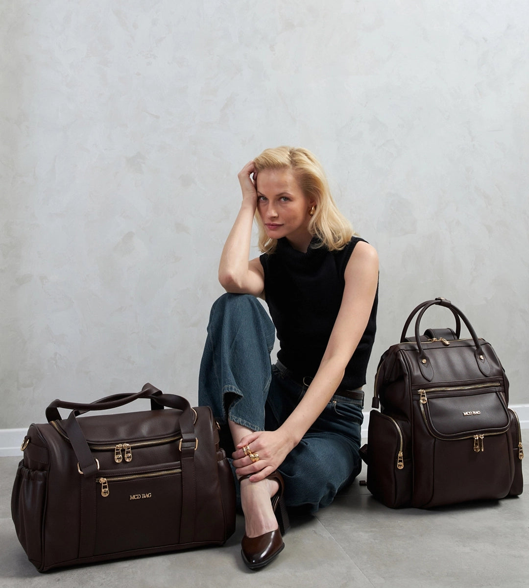 Doğum Kahverengi E. Deri Set