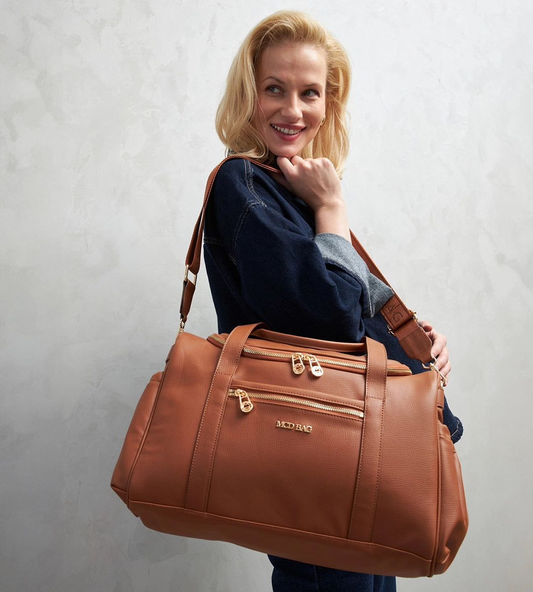 Serena Taba E. Deri Gold Bebek Çantası