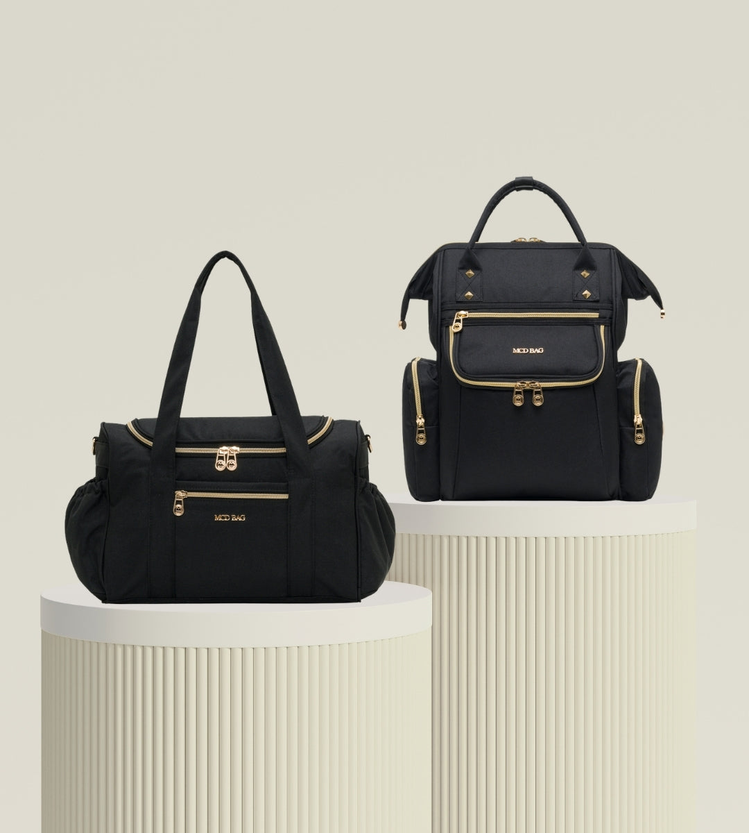 Doğum Siyah Gold Kumaş Set