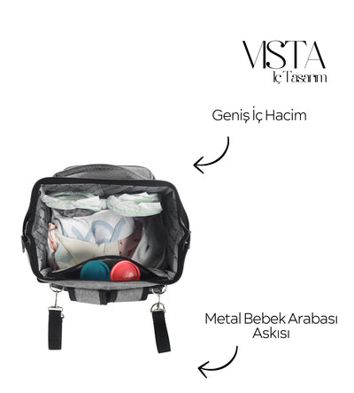 MCD Bag Vista Pastel Gri Bebek Bakım Çantası