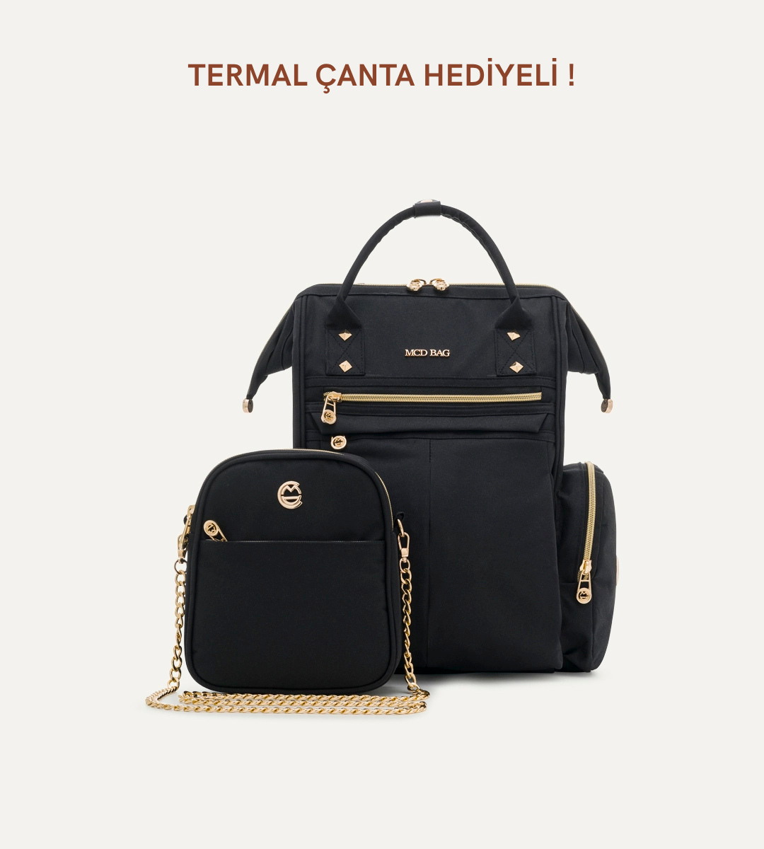 Angel Siyah Kumaş Bebek Çantası