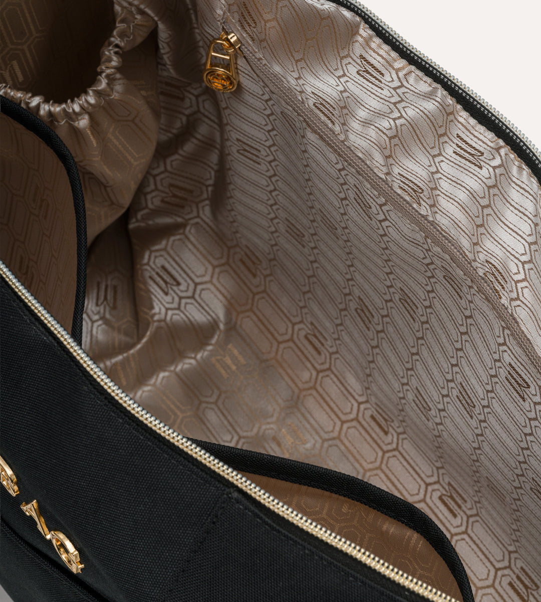 Lenna Siyah Gold Kumaş Valiz