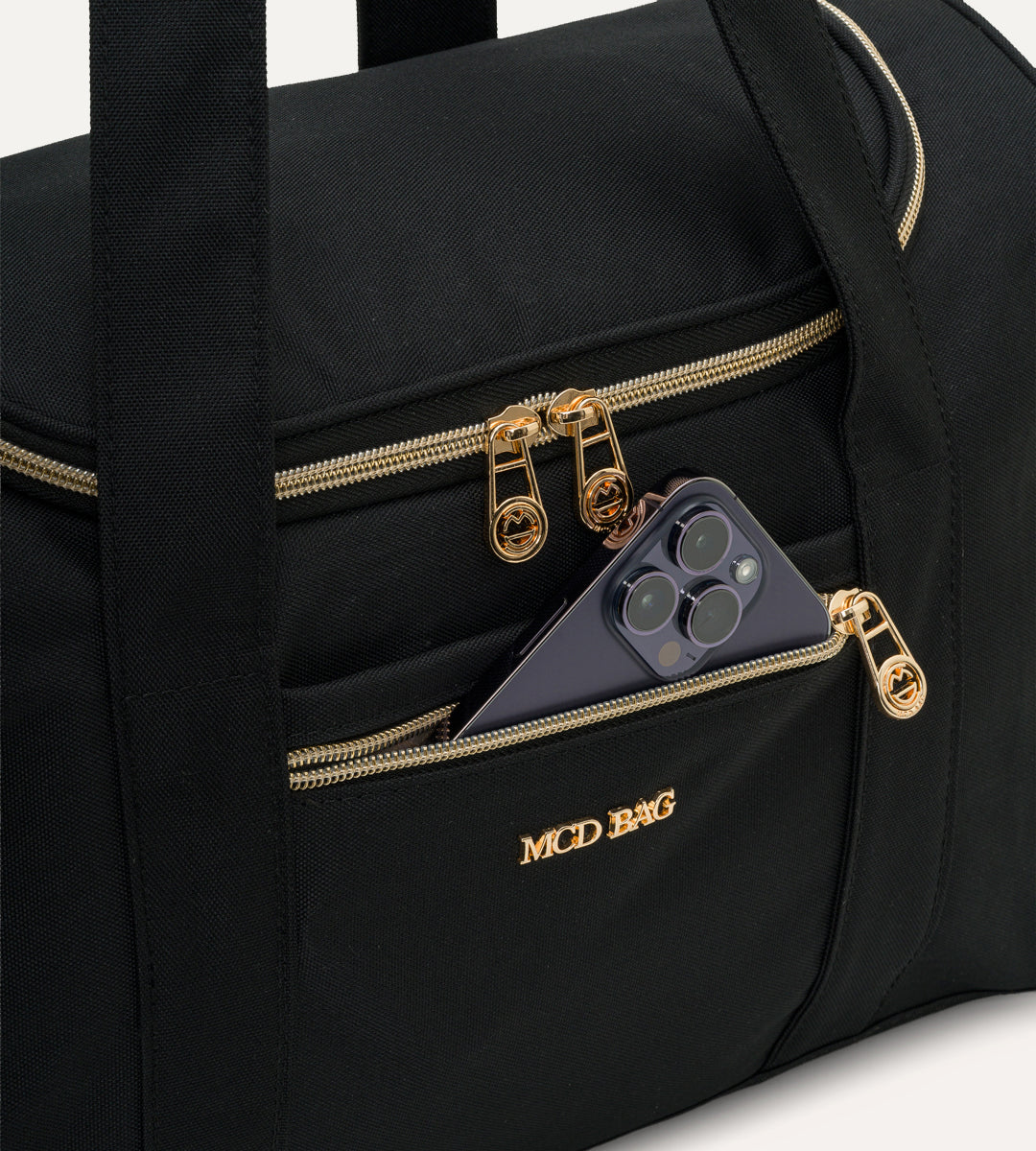 Serena Siyah Gold Kumaş Bebek Çantası