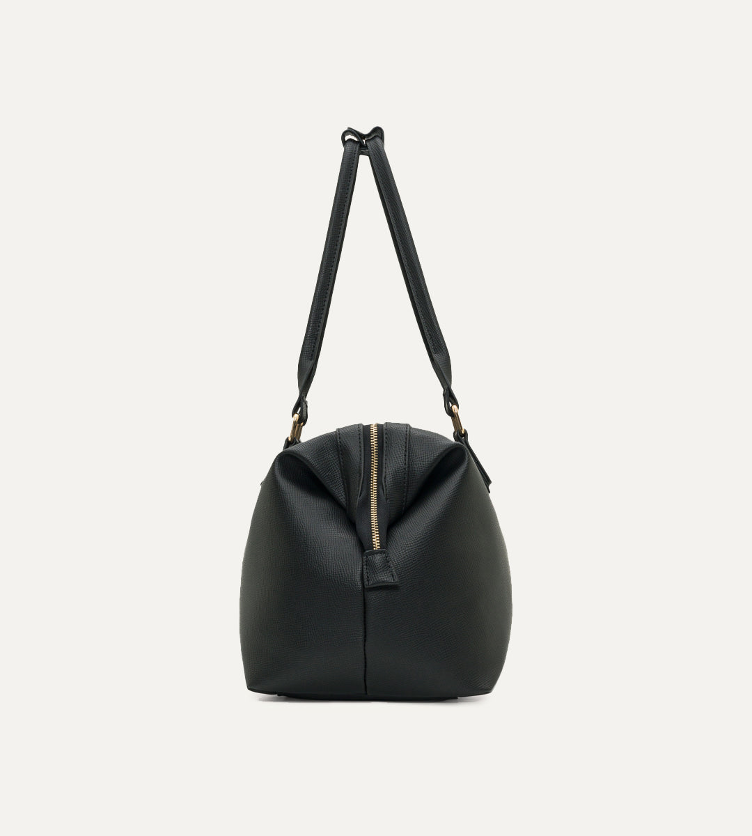 Noven Siyah E. Deri Gold Bebek Çantası