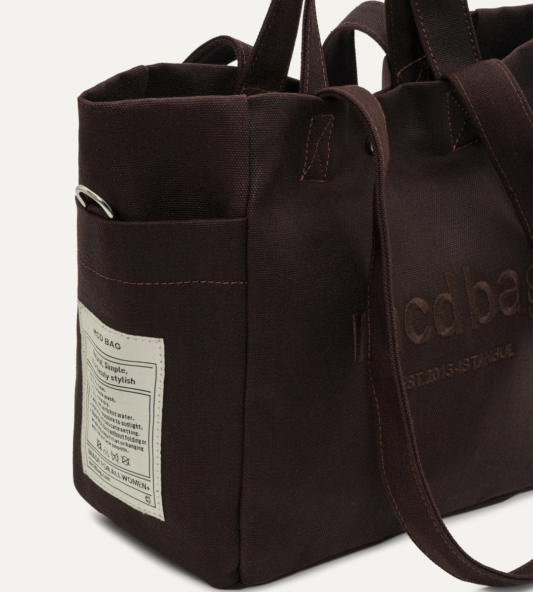 Vina Kahverengi Kanvas Çanta Küçük