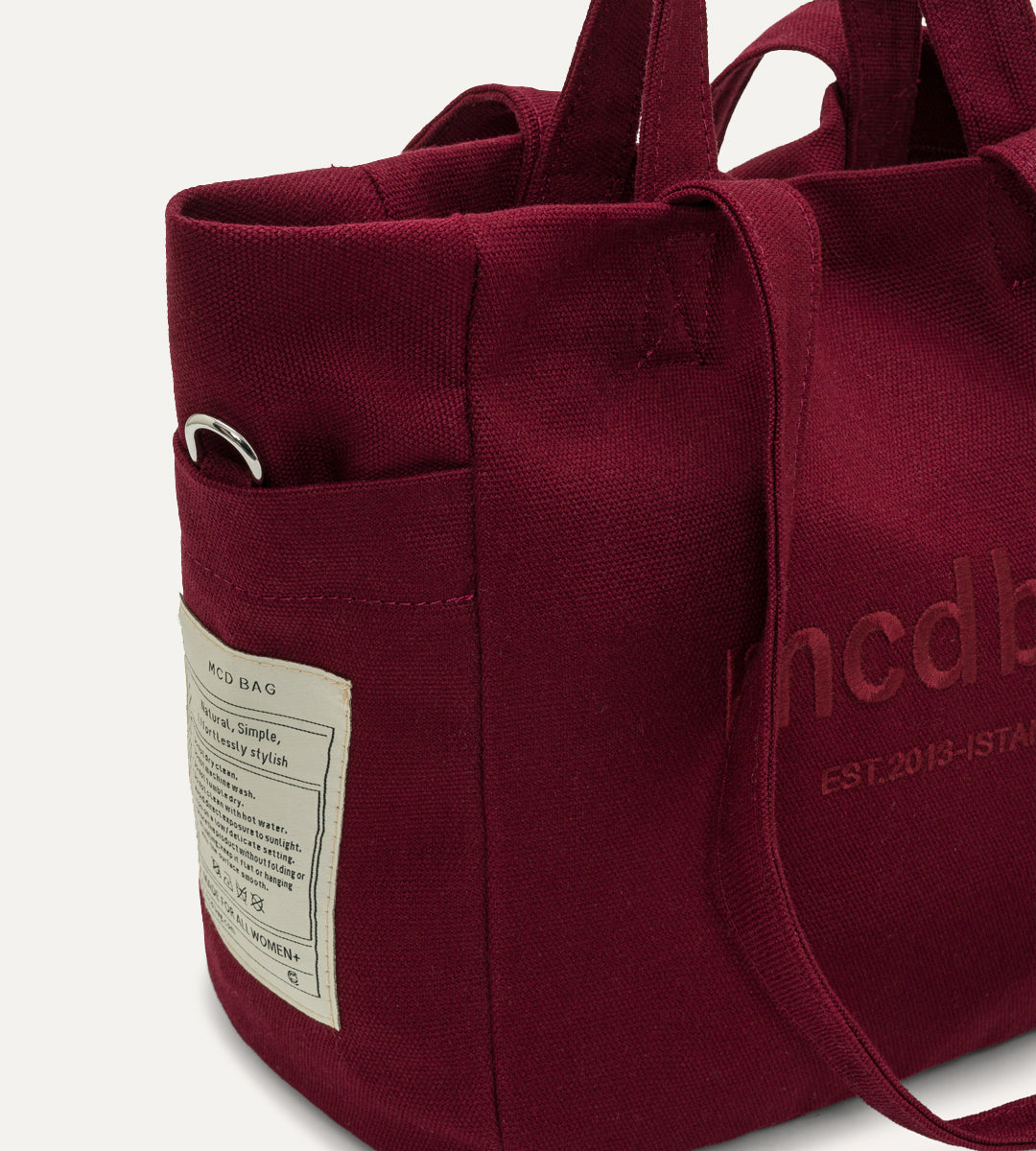 Vina Bordo Kanvas Çanta Küçük