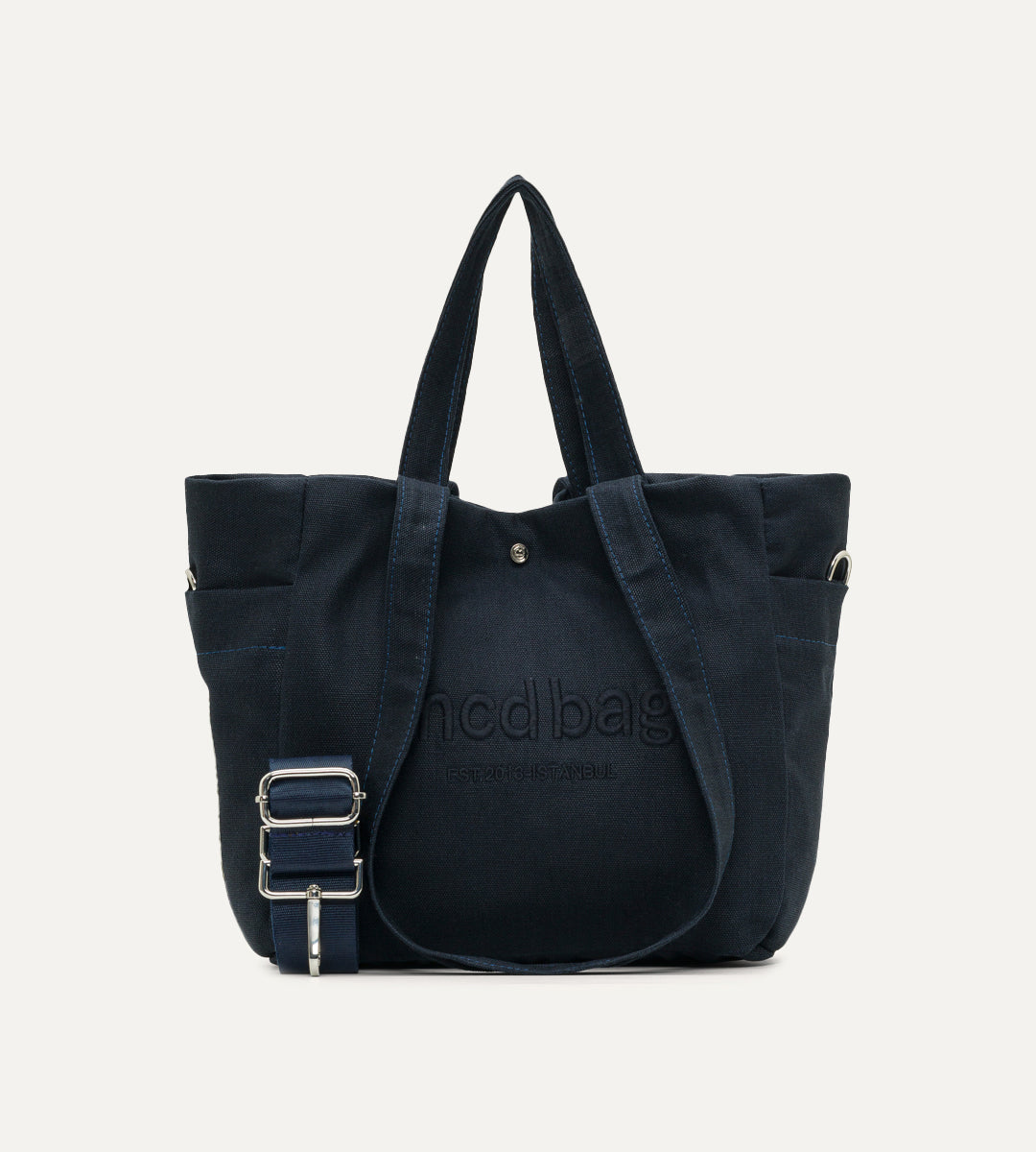 Vina Lacivert Kanvas Çanta Küçük