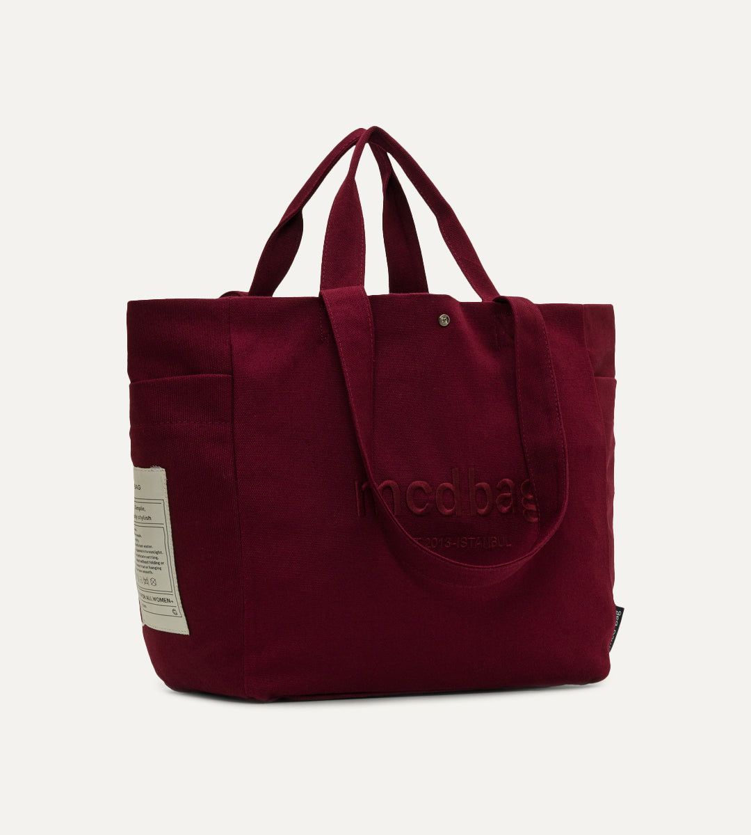 Vina Bordo Kanvas Çanta Büyük