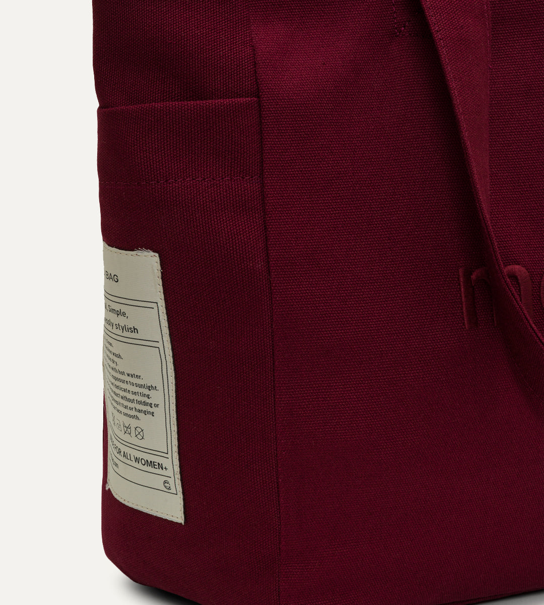 Vina Bordo Kanvas Çanta Büyük