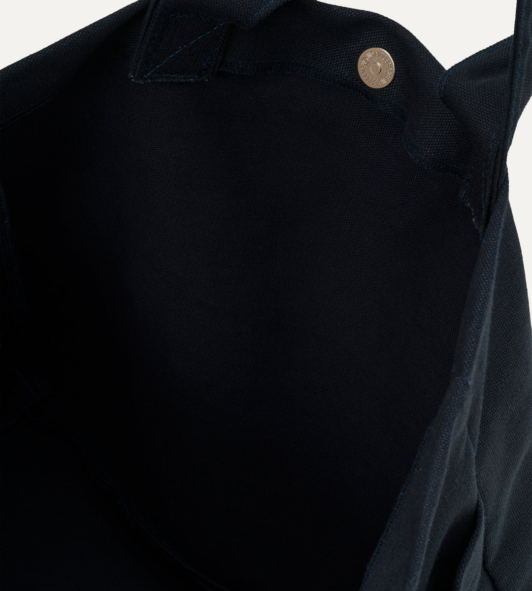 Vina Lacivert Kanvas Çanta Büyük