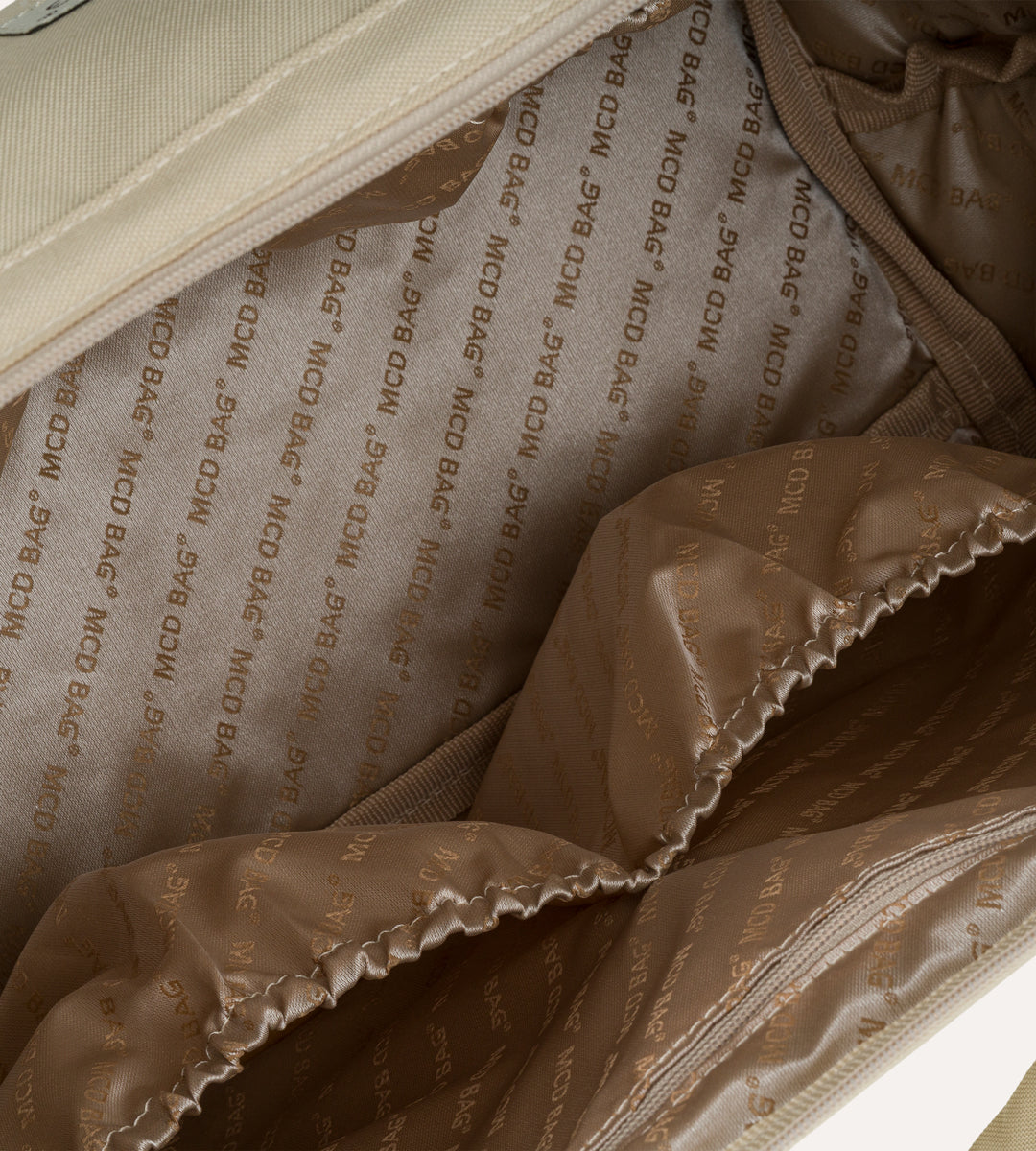 Noven Bej Gold Kumaş Bebek Çantası